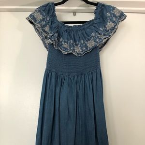 Off-the-shoulder Denim Dress